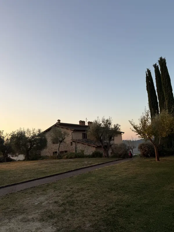 La tenuta di Poggio Valle al tramonto